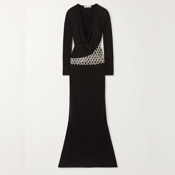 Christopher Esber Embellished draped crepe maxi dress